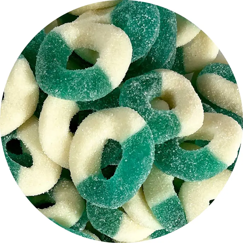 Jovy Gummy Blue Raspberry Rings | 5lb, Bag