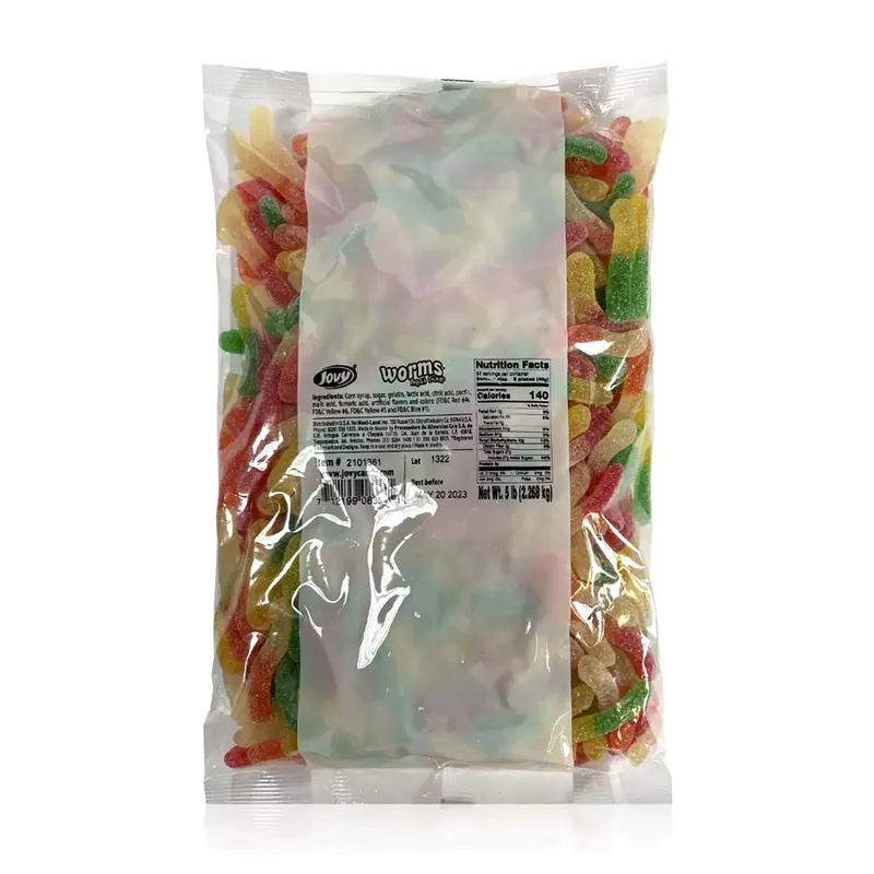 Jovy Gummy Sour Worms | 5lb, Bag