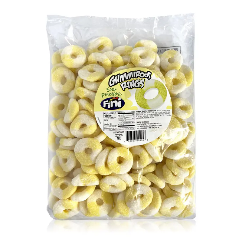 Kustomkids Sour Pineapple Rings | 2.2lb, Bag