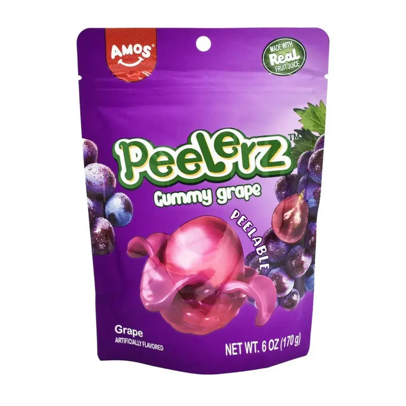 Amos Peelerz - Peelable Gummy Grape | 6oz, Bag