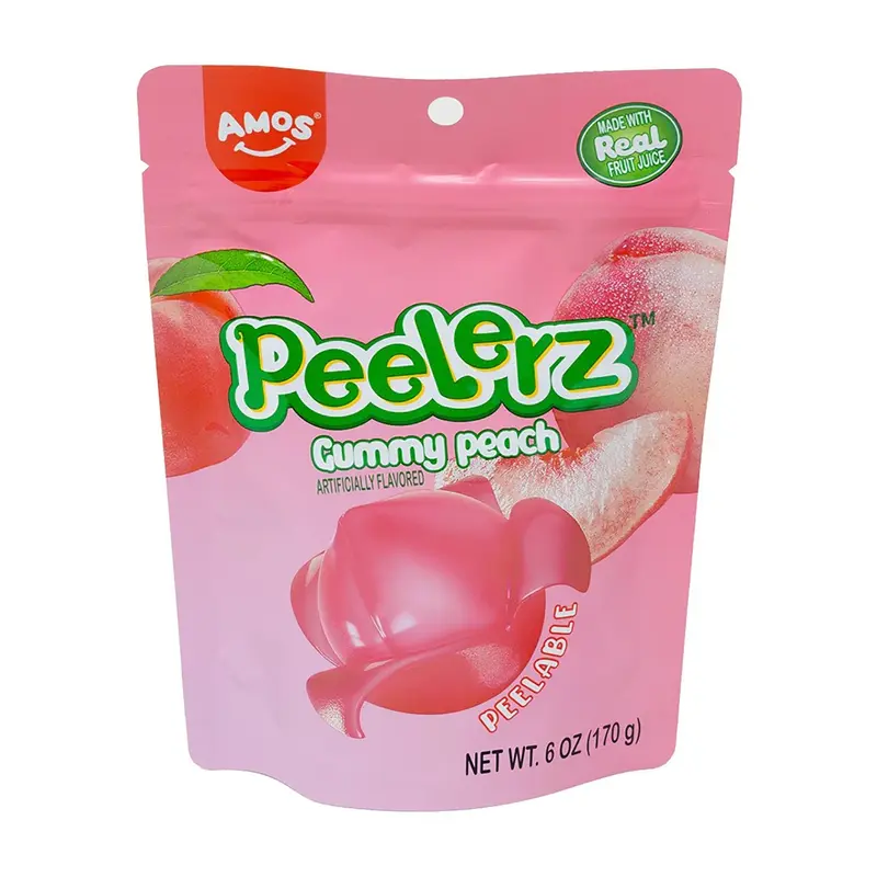 Amos Peelerz - Peelable Gummy Peach | 6oz, Bag