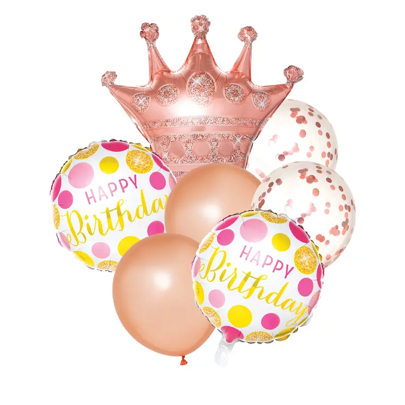 Balloon Bouquet Birthday-Rose Gold
