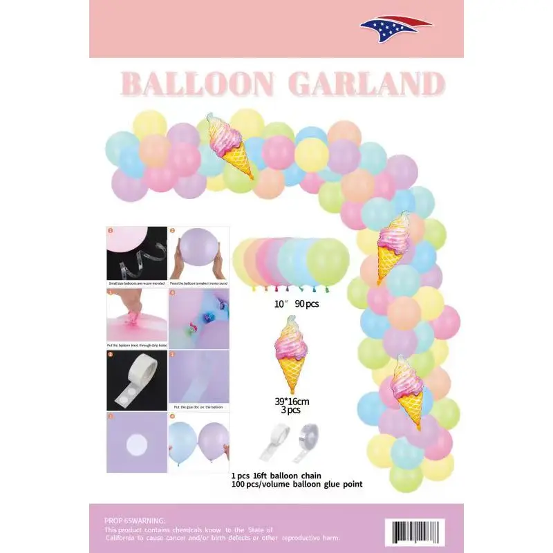 Balloon Garland Ice Cream 1ct