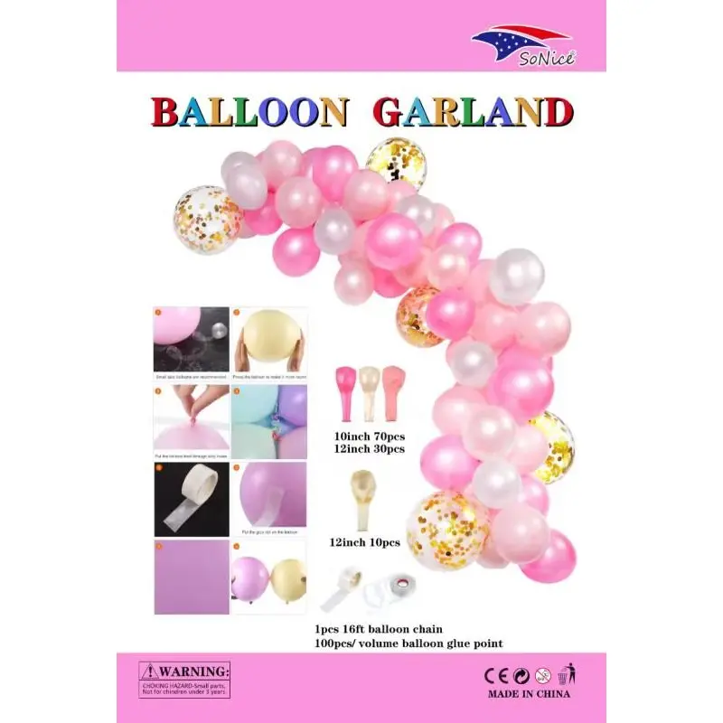 Balloon Garland - Light Pink 1ct