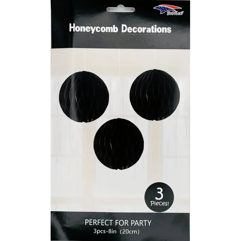 Honeycomb 8 inch 3-piece - Black