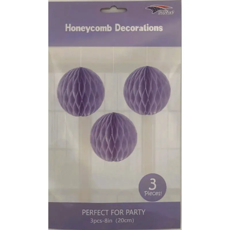 Honeycomb 8 inch 3-piece - Lavender