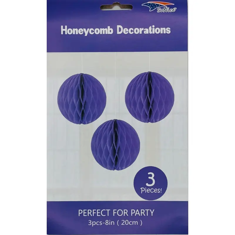 Honeycomb 8 inch 3-piece - Purple