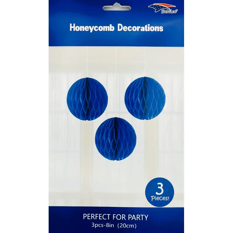 Honeycomb 8 inch 3-piece - Royal Blue