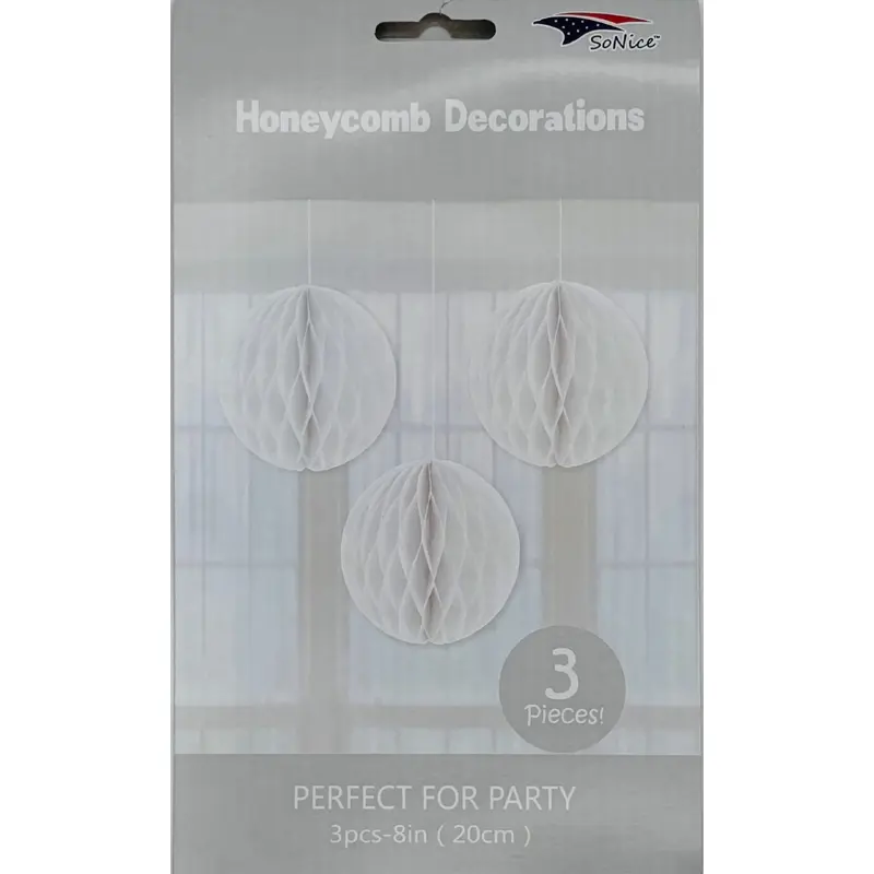 Honeycomb 8 inch 3-piece - White