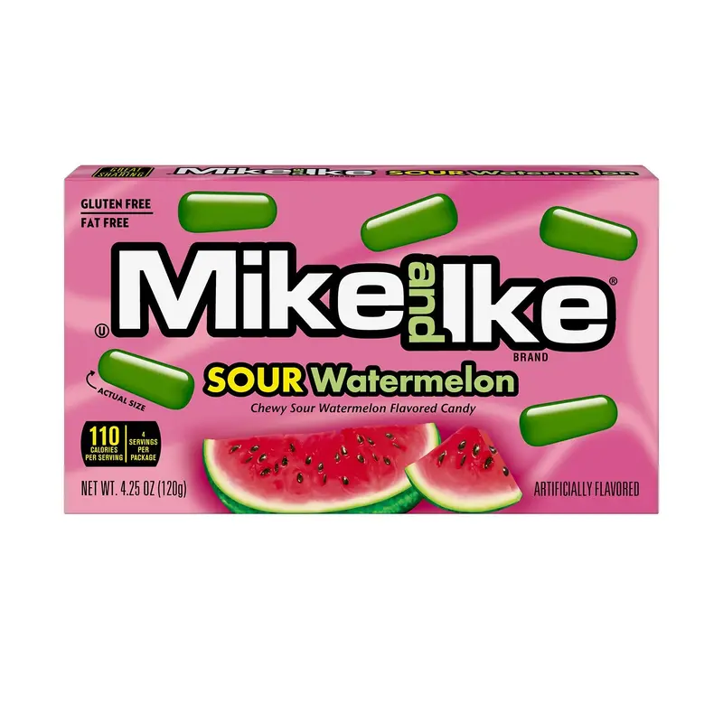 Just Born Mike & Ike Sour Watermelon | 4.25oz, 12ct, Case