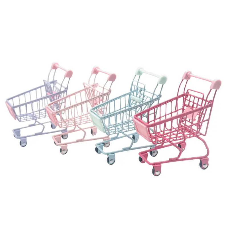 Mini Shopping Cart Assorted Pastel Colors 12ct