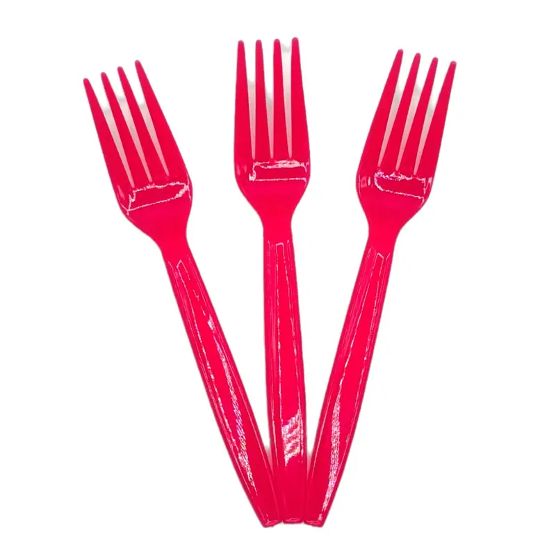 Plastic Fork Fuchsia 100ct