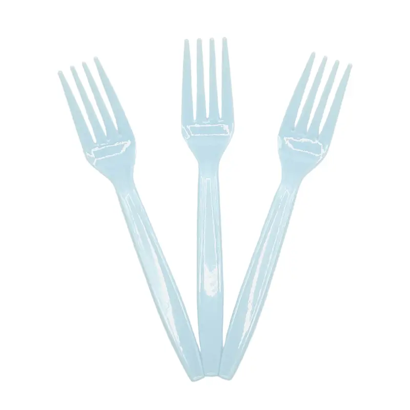 Plastic Fork Light Blue 100ct