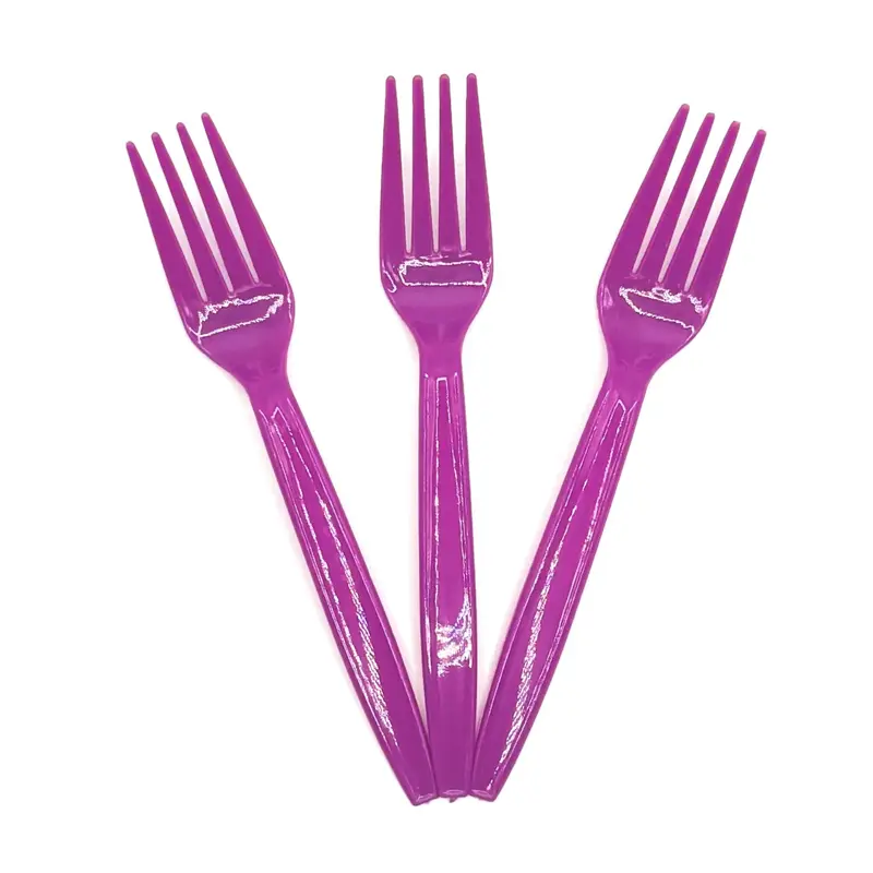 Plastic Fork Purple 100ct