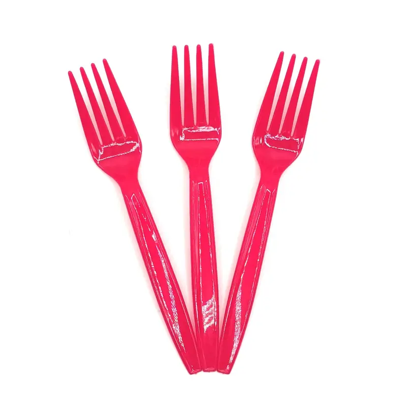 Plastic Fork Red 100ct