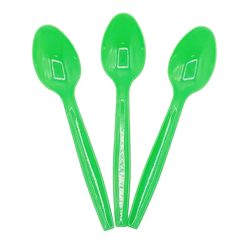 Plastic Spoons Emerald 100ct