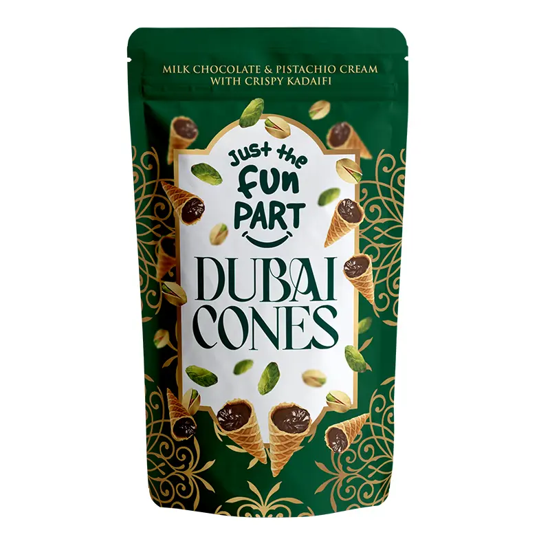 Waffle Mini Cone Filled With Dubai Chocolate 4.23oz