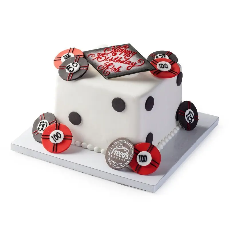 Dice and Chips Vegas Birthday Cake