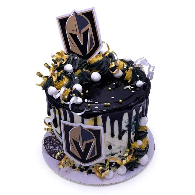 Knight Up Vegas Golden Knights Cake