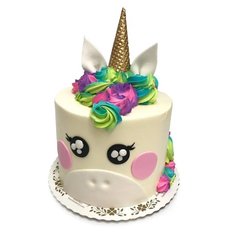 Rosy Unicorn Birthday Cake