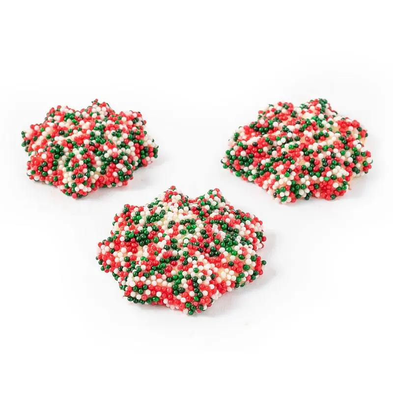 Christmas Nonpareils Butter Cookies