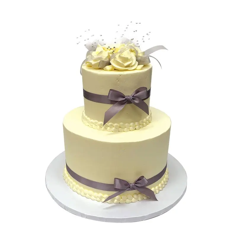 Deep Silver Wedding Cake