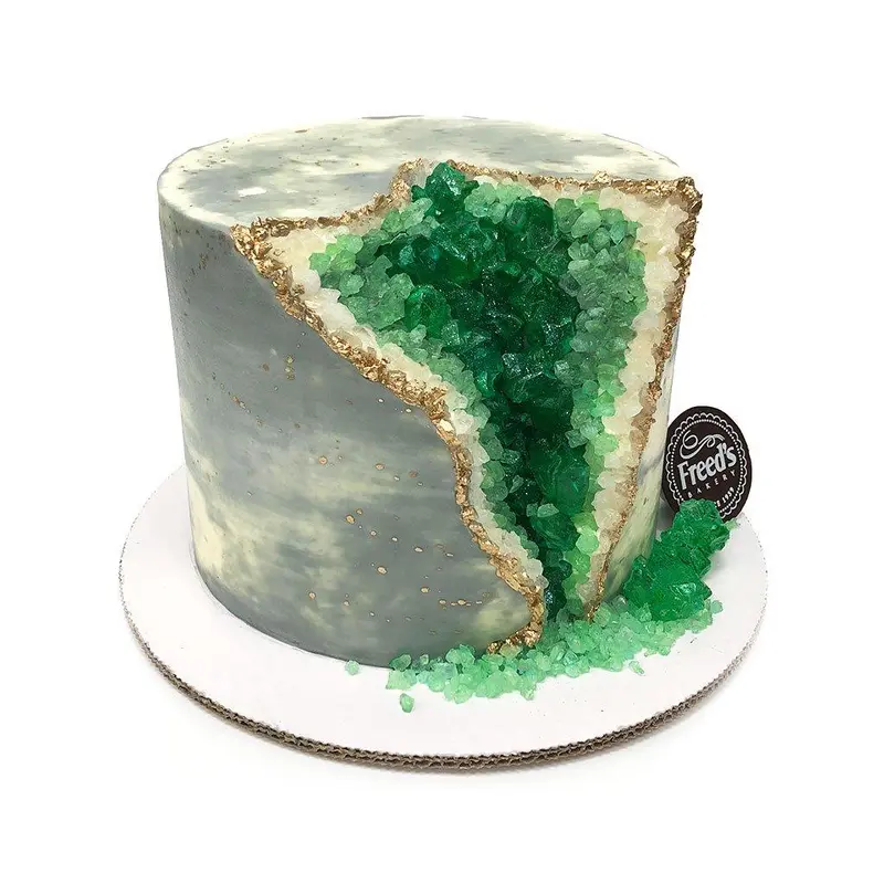 Emerald Geode Birthday Cake