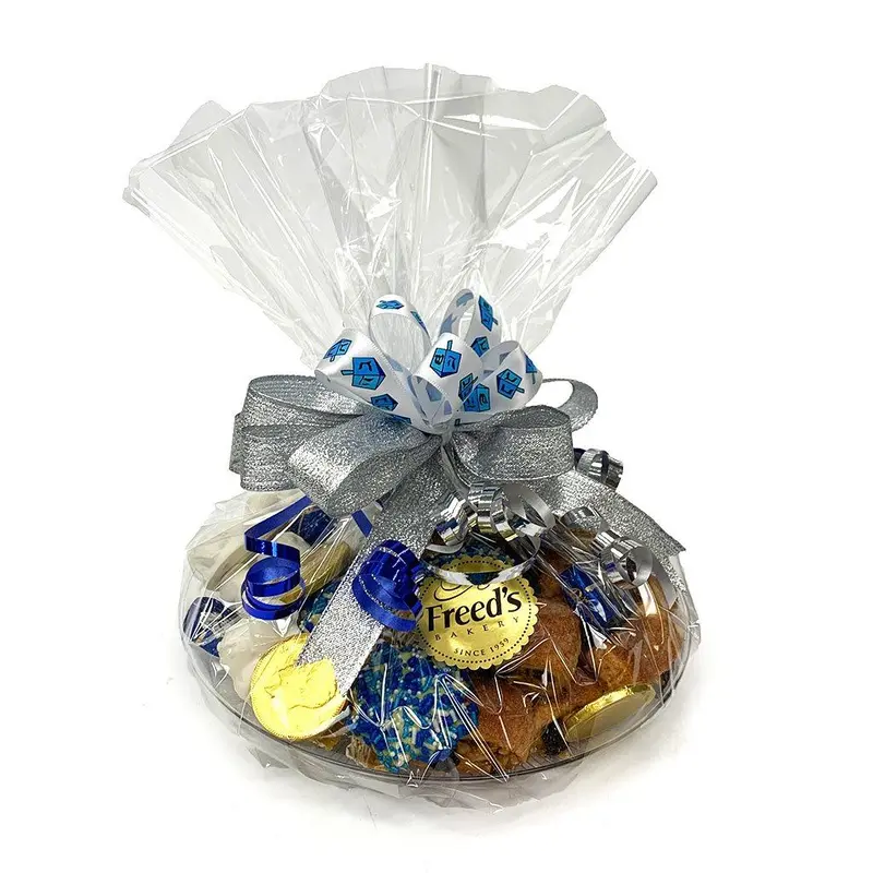 Hanukkah Cookie Tray (Hand Wrapped w/ Bow)