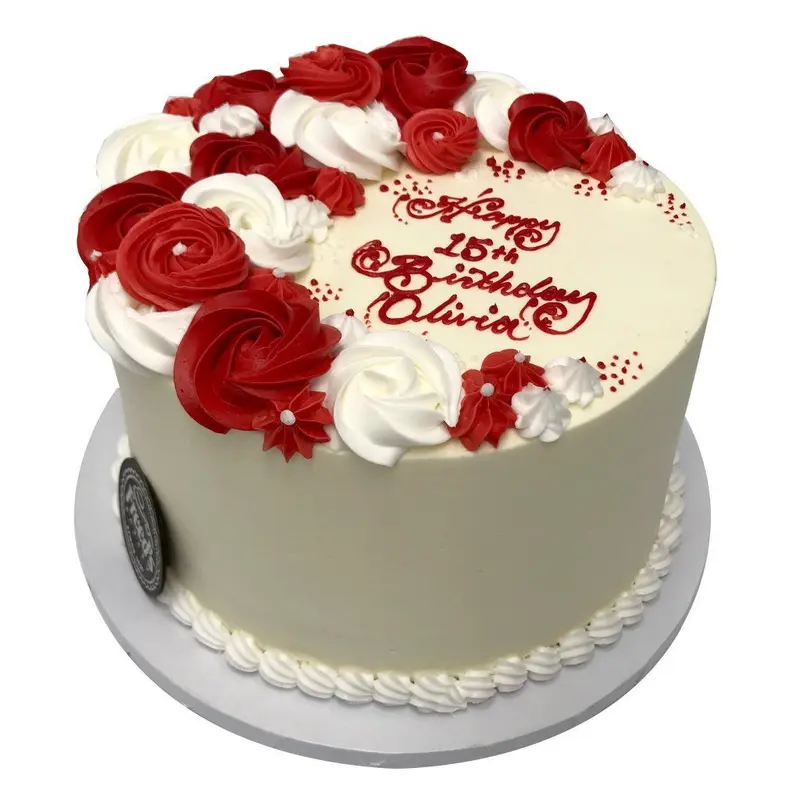 Simply Swirled Birthday Cake