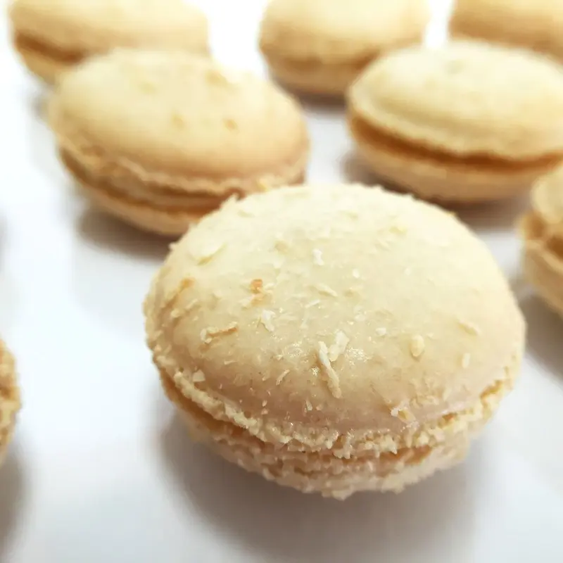 Toasted Coconut French Macaron