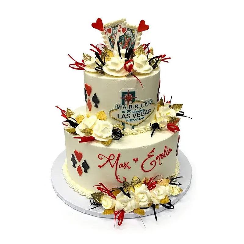 Vegas In Style Wedding Cake