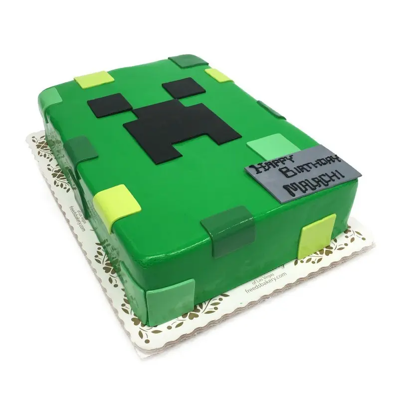 Creeper Birthday Cake