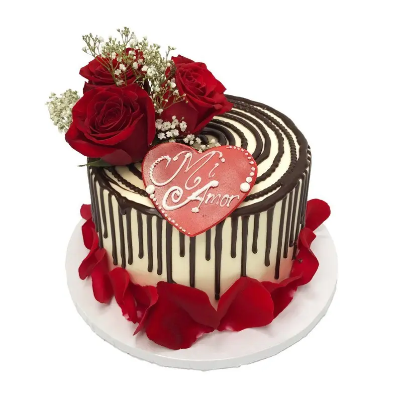 Dripping Petals Birthday Cake