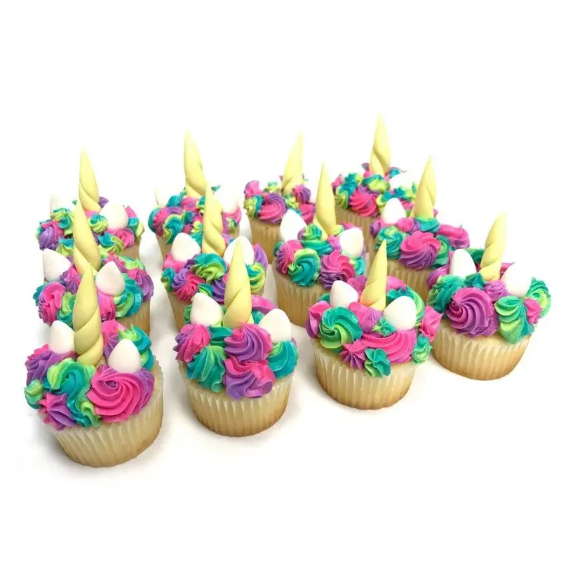 Bright Unicorn Birthday Cupcake