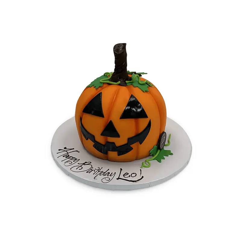 Carved Pumpkin Halloween Cake