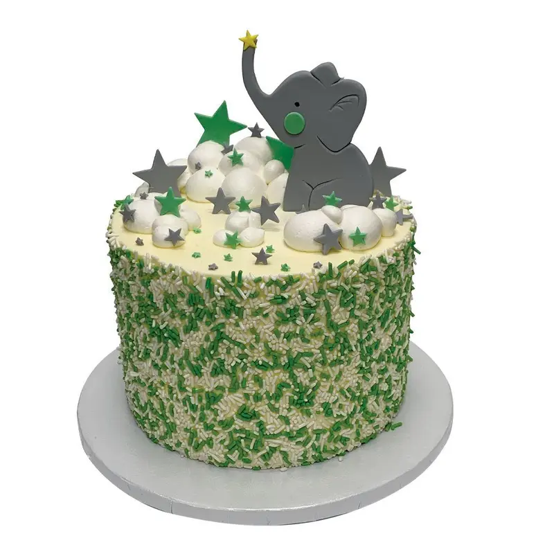 Elephant Star Baby Shower Cake