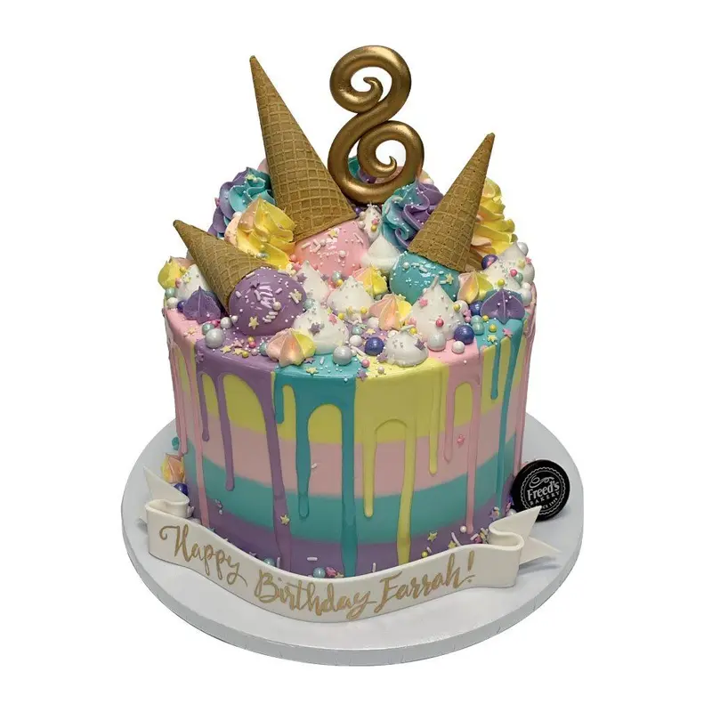 Ice Cream Rainbow Birthday Cake