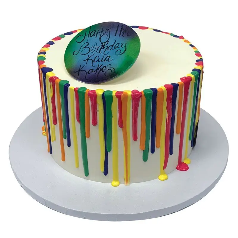 Neon Drip Birthday Cake