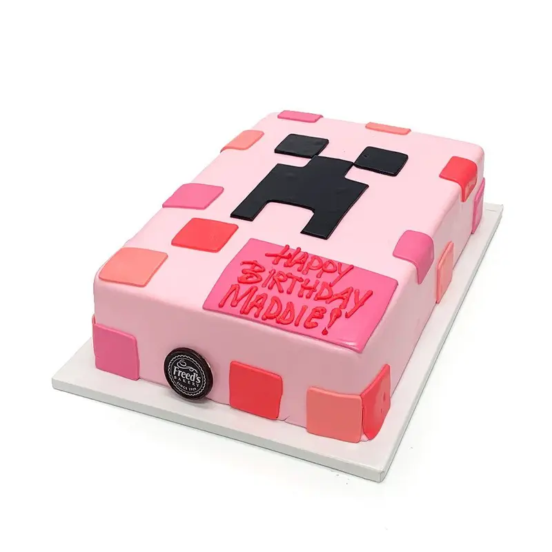 Pink Creeper Birthday Cake