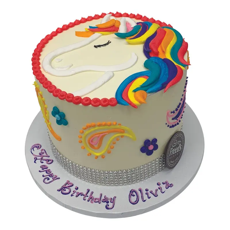 Unicorn Rainbow Birthday Cake