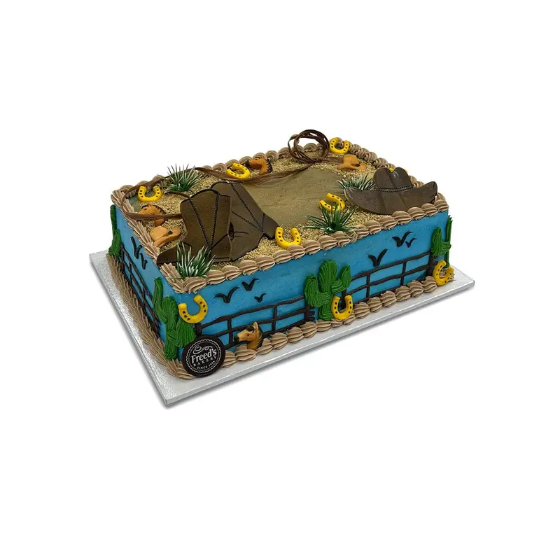 Cowboy Ranch Birthday Cake