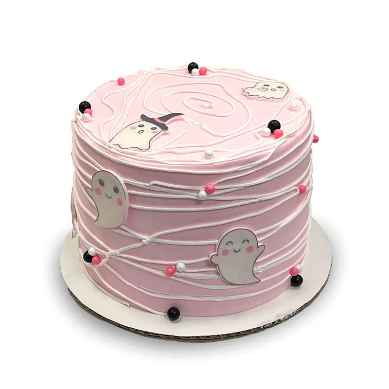 Ghastly Pink Halloween Cake