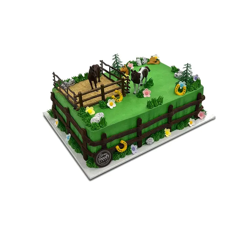 Horse Stable Birthday Cake