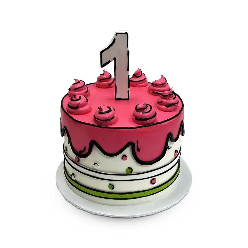 Pink Comic Icing Cake