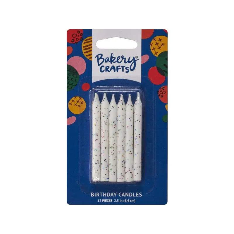 White Glitter Candles