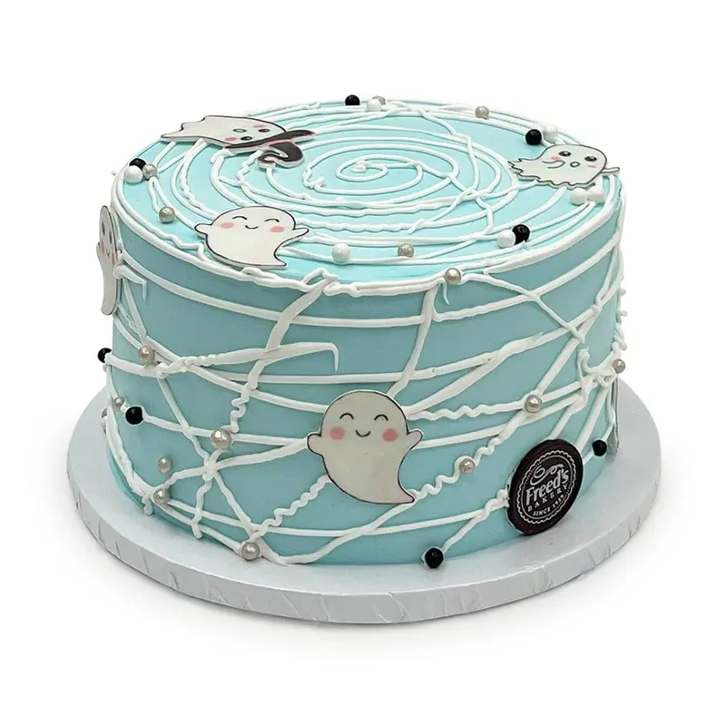 Ghastly Blue Halloween Cake