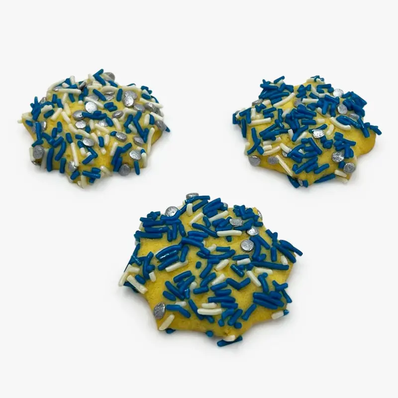 Hanukkah Sprinkle Butter Cookies