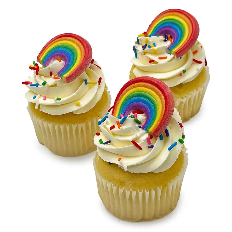 Rainbow Joy Cupcakes