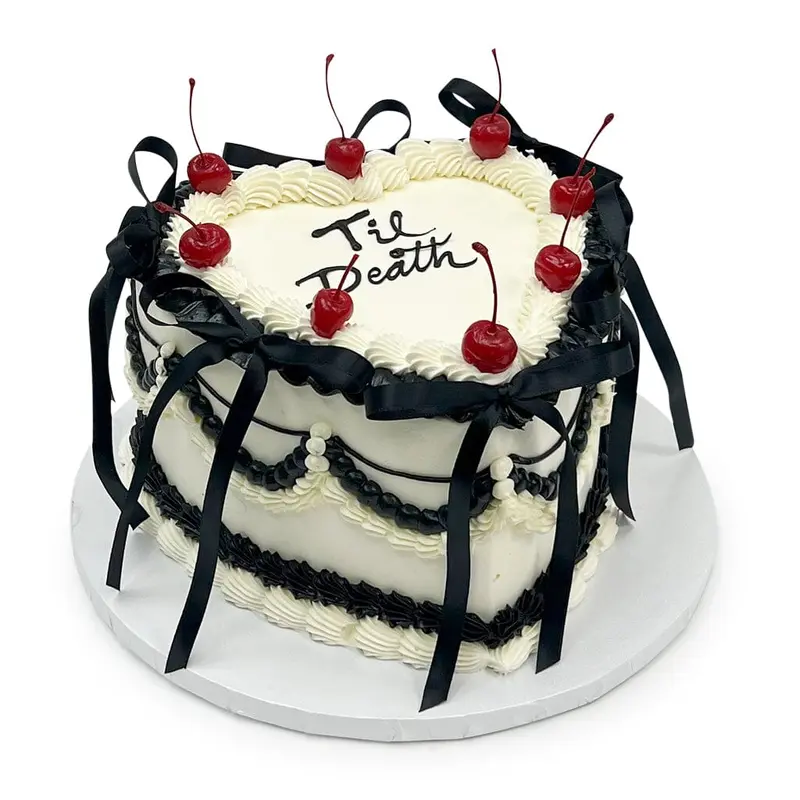 Ribboned Cherry Heart