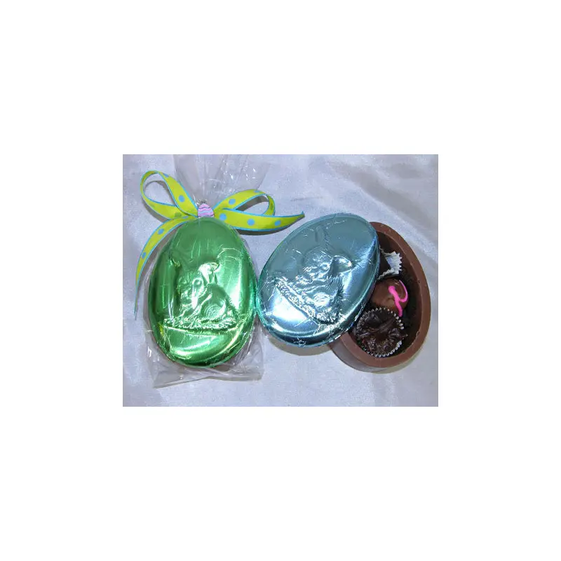 Chocolate egg shaped box with assorted chocolates